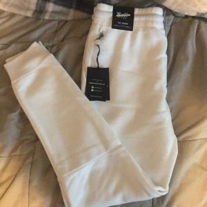 white brooklyn joggers